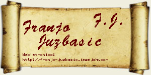 Franjo Juzbašić vizit kartica